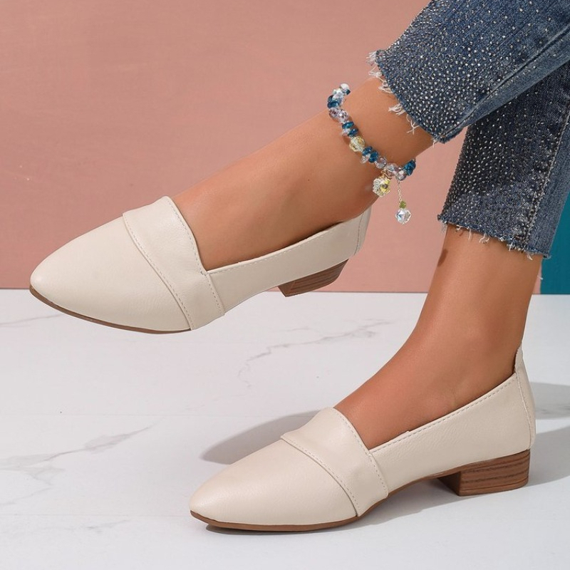 Women'S Shoes Clogs - รองเท้าสวมแบบสลิปออนสำหรับผู้หญิง รองเท้าสีพื้นแบบสวม ปลายแหลม ปากตื้น พื้นนุ่ม รองเท้าแตะแบบสวมสำหรับผู้หญิง