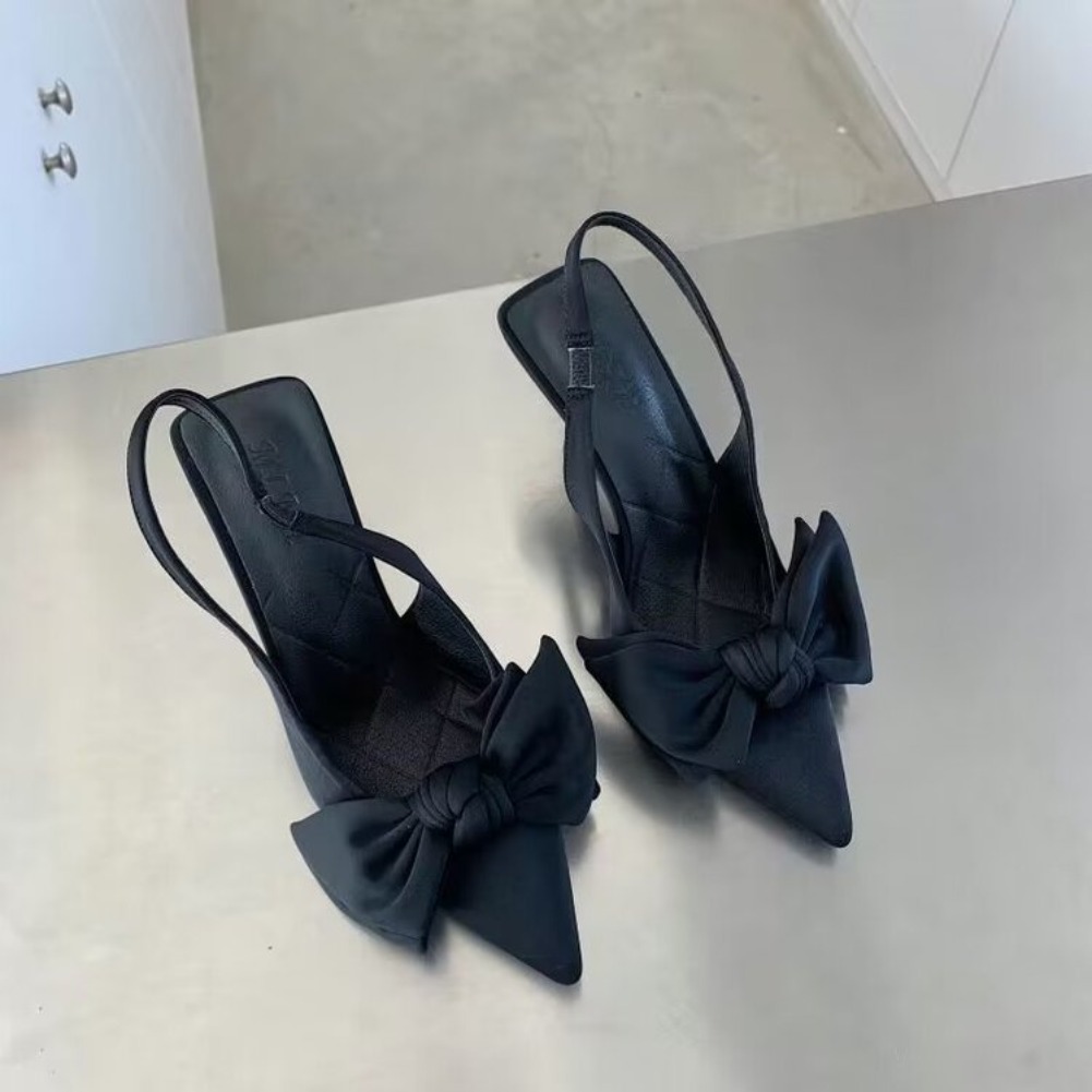 Women'S Shoes Quality - รองเท้าผู้หญิงปี 2026 รุ่นใหม่สำหรับฤดูร้อน รองเท้าส้นสูงแบบสวมเปิดส้นประดับโบว์ผีเสื้อ ดีไซน์เซ็กซี่ ส้นเข็ม