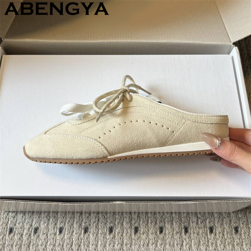 รองเท้าสลิปเปอร์แบบผูกเชือกสำห - Oxford Lace Up Women บทวิจารณ์และราคา