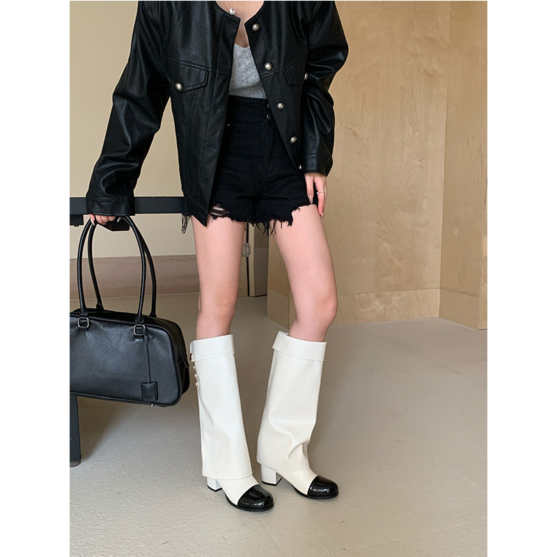 รองเท้าบูททรงนักรบหุ้มข้อสูง ส - Sock Boot Women บทวิจารณ์และราคา