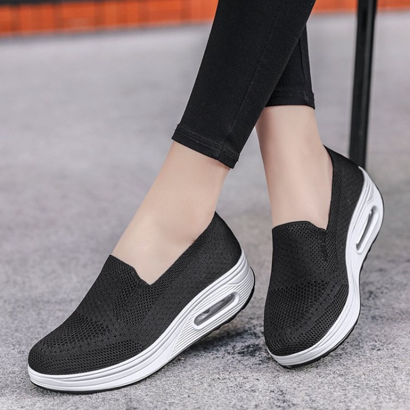 รองเท้าผ้าใบผู้หญิงแบบสวม สไตล - Women Shoes Tennis บทวิจารณ์และราคา