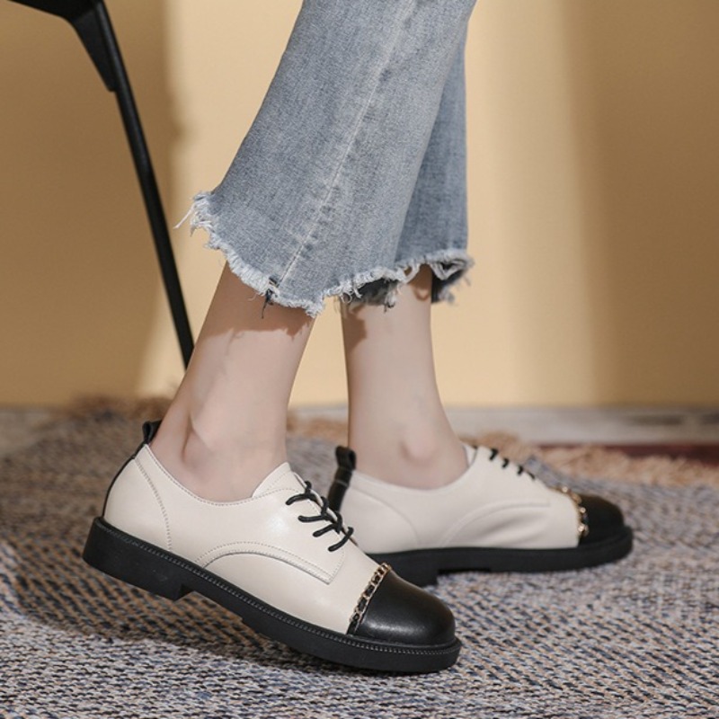 ใหม่ย้อนยุครองเท้าผู้หญิงแฟชั่ - Oxford Lace Up Women บทวิจารณ์และราคา