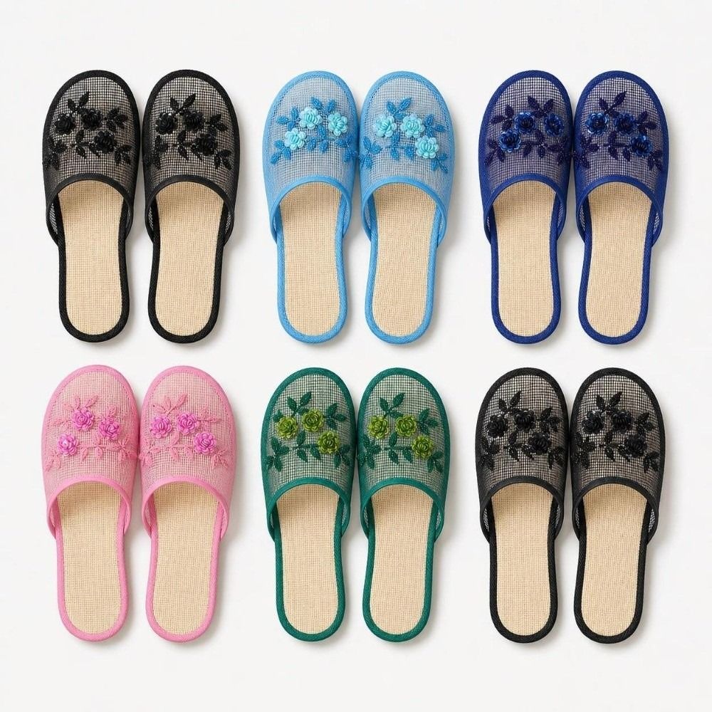 รองเท้าแตะตาข่ายปักลายดอกไม้แบ - Mule Slip On บทวิจารณ์และราคา