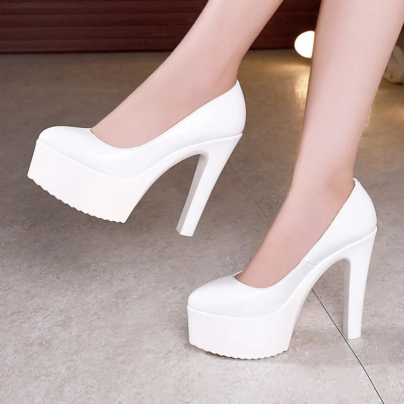 รองเท้าส้นตึกแบบแพลตฟอร์ม ไซส์ - Court Heel Pointed บทวิจารณ์และราคา