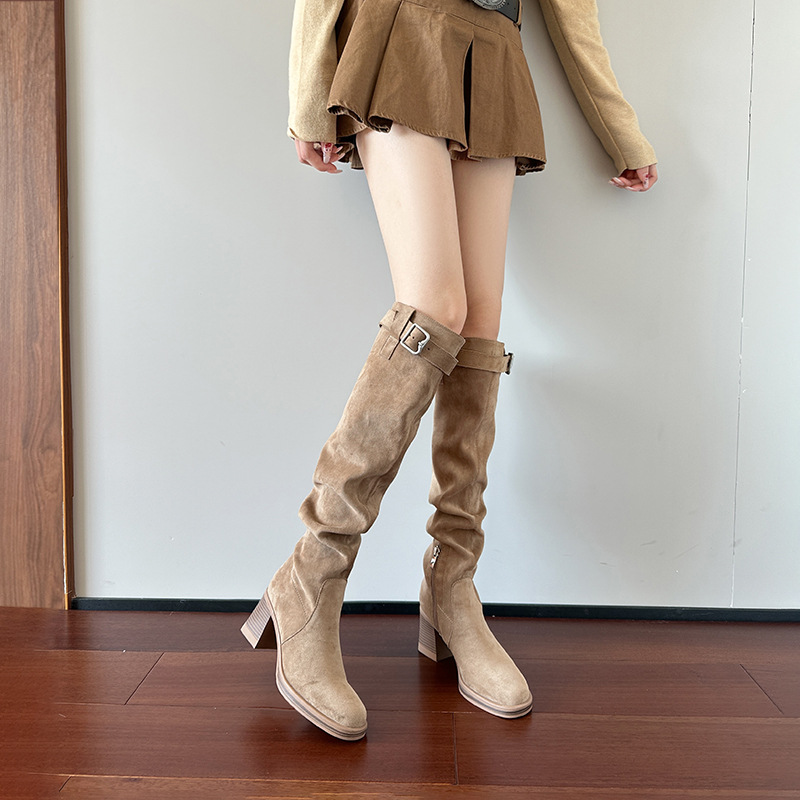รองเท้าบูทส้นสูงแบบยาวถึงเข่าส - Sock Boot Women บทวิจารณ์และราคา