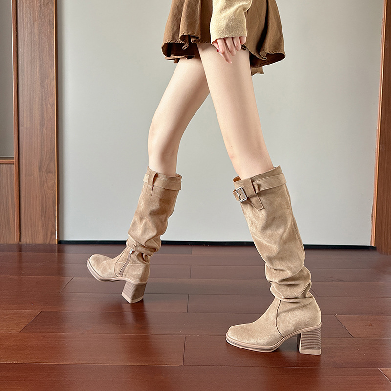 รองเท้าบูทส้นสูงแบบยาวถึงเข่าส - Sock Boot Women บทวิจารณ์และราคา